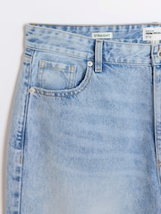 River Island Blue Curve 90s Straight Mid Rise Jeans - Image 6 of 6
