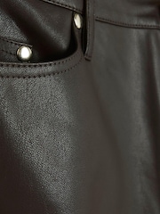 River Island Black Petite Straight Leg Coated Trousers - Image 6 of 6