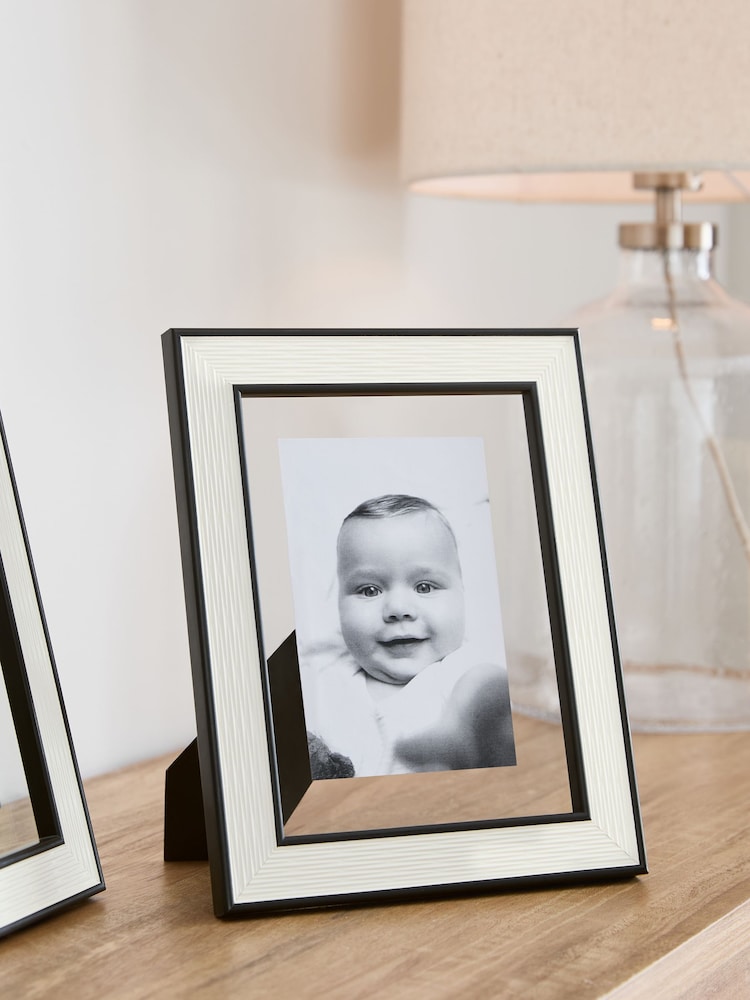 Black/White Floating Aperture Photo Frame - Image 1 of 5