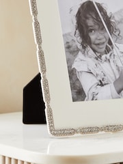 Silver Metal Diamante Photo Frame - Image 3 of 4
