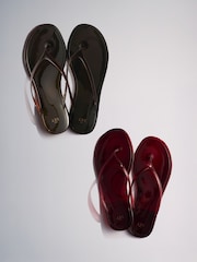 حزمة من 2 شبشب Jelly Flip Flops من The Set - صورة 1 من 7
