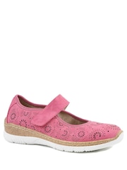 Pavers Pink Fuschia Cushioned Touch Fasten Mary Janes Shoes - Image 2 of 5