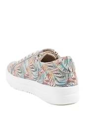 Pavers Cream Zip Up Chunky Platform Trainers - Image 4 of 5