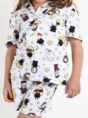 Brand Threads Blue Harry Potter Girls Short Pyjama Set - Image 3 of 3