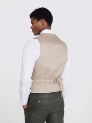 Verde caqui - Sartorial - Chaleco de lino de MOSS - Imagen 2 de 3