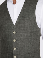 Verde caqui - Sartorial - Chaleco de lino de MOSS - Imagen 3 de 3