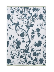 Laura Ashley Blue 100% Cotton Oriental Garden Towel - Image 4 of 8