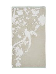 Laura Ashley Grey 100% Cotton Oriental Garden Towel - Image 3 of 8
