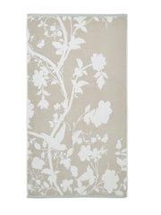 Laura Ashley Grey 100% Cotton Oriental Garden Towel - Image 5 of 8