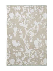 Laura Ashley Grey 100% Cotton Oriental Garden Towel - Image 6 of 8