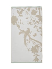 Laura Ashley Grey 100% Cotton Oriental Garden Towel - Image 8 of 8