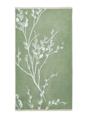 Laura Ashley Green Pussy Willow 100% Cotton Towel - Image 5 of 8