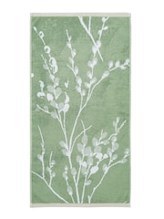 Laura Ashley Green Pussy Willow 100% Cotton Towel - Image 7 of 8