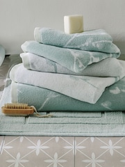 Laura Ashley Blue Pussy Willow 100% Cotton Towel - Image 1 of 4