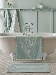 Laura Ashley Blue Pussy Willow 100% Cotton Towel - Image 2 of 4