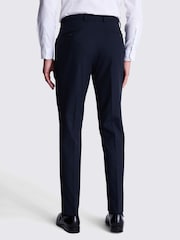 MOSS Navy Blue Slim Fit Check Trousers - Image 2 of 3