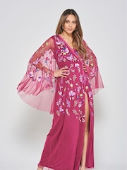 Frock and Frill Purple Embroidered Maxi Dress - Image 3 of 3