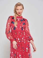 Frock & Frill Pink Embroidered Maxi Dress - Image 3 of 4