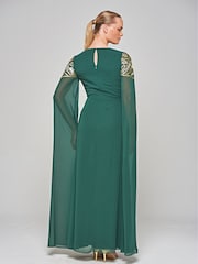 Amelia Rose Green	Embellished Maxi Dress - Image 2 of 4
