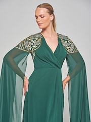 Amelia Rose Green	Embellished Maxi Dress - Image 4 of 4