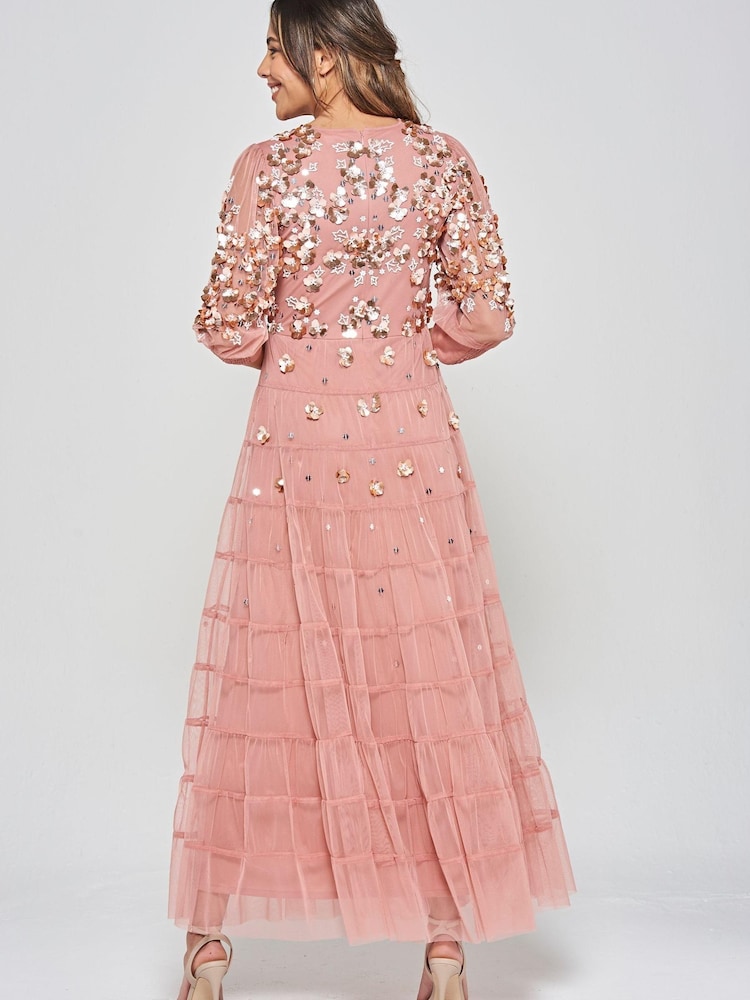 Frock and Frill Pink Embellished Maxi Dress - Image 2 of 4