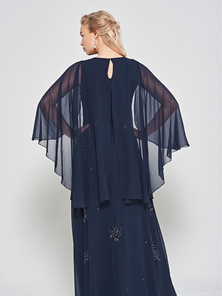 Frock and Frill Blue Embellished Maxi Dress - Image 2 of 4