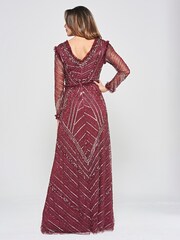 Amelia Rose Red Embellished Maxi Dress - Image 2 of 4