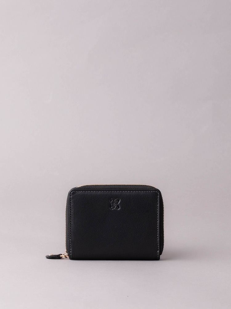 Lakeland Leather Dark Black Small Zip Purse - Image 2 of 5 Lakeland Leather Dark Black Small Zip Purse - Image 2 of 5