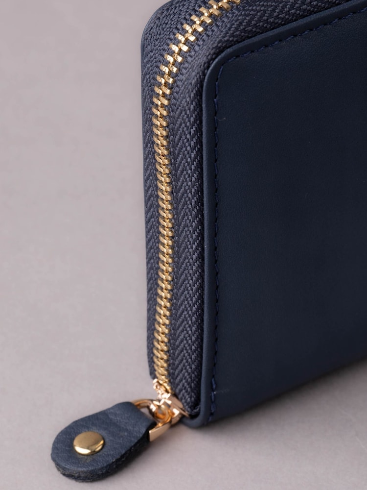 Lakeland Leather Dark Navy Blue Small Zip Purse - Image 5 of 5