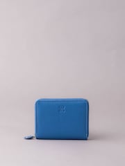 Lakeland Leather Blue Chrome Small Zip Purse - Image 1 of 5