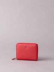 Lakeland Leather Red Chrome Small Zip Purse - Image 2 of 5