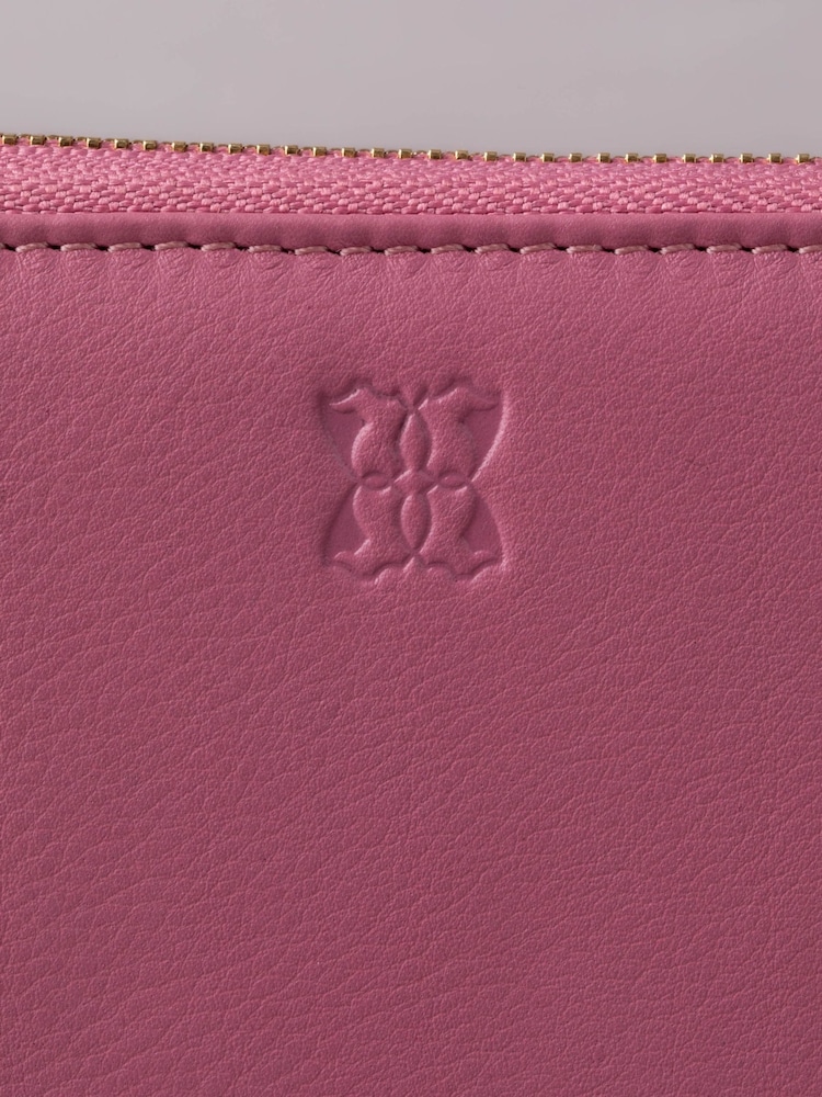 Lakeland Leather Light Mauve Pink Small Zip Purse - Image 5 of 5