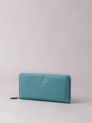 Lakeland Leather Teal Green Large Leather Zip Purse - Image 2 of 5