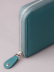 Lakeland Leather Teal Green Large Leather Zip Purse - Image 4 of 5