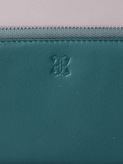 Lakeland Leather Teal Green Large Leather Zip Purse - Image 5 of 5