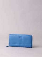 modra - Lakeland Leather velika usnjena denarnica z zadrgo - Slika 2 iz 5