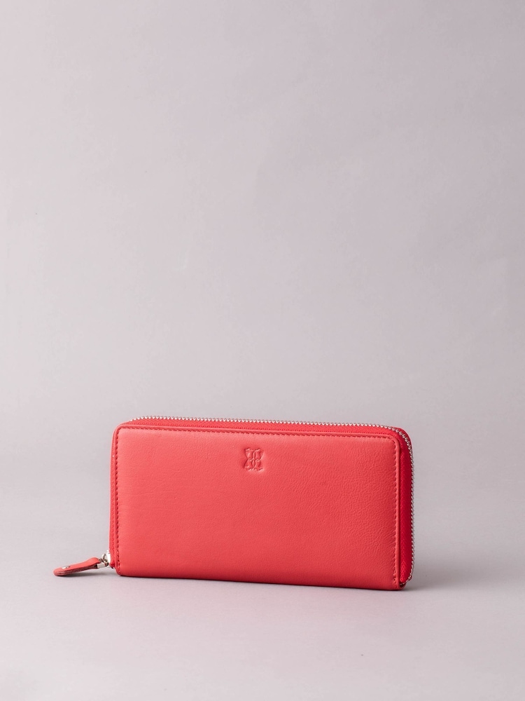 Lakeland Leather Red Large Leather Zip Purse - Image 2 of 5