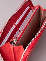 Lakeland Leather Red Large Leather Zip Purse - Image 3 of 5