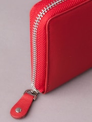 Lakeland Leather Red Large Leather Zip Purse - Image 4 of 5
