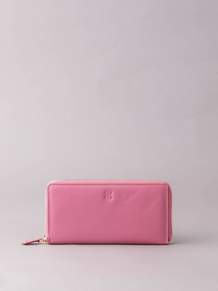 Lakeland Leather Mauve Pink Large Leather Zip Purse - Image 1 of 5