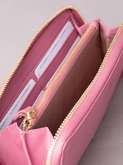 Lakeland Leather Mauve Pink Large Leather Zip Purse - Image 3 of 5
