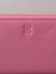 Lakeland Leather Mauve Pink Large Leather Zip Purse - Image 4 of 5