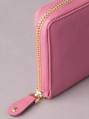 Lakeland Leather Mauve Pink Large Leather Zip Purse - Image 5 of 5