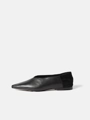 Jigsaw Black Flat Pointed Linnie Ballerina Shoes - Image 1 of 6