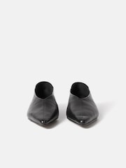 Jigsaw Black Flat Pointed Linnie Ballerina Shoes - Image 3 of 6