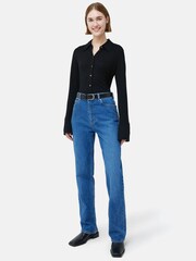 Jigsaw Crepe Jersey Black Shirt - Image 3 of 7