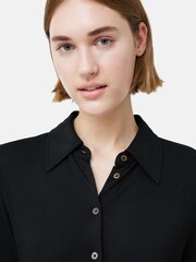 Jigsaw Crepe Jersey Black Shirt - Image 6 of 7
