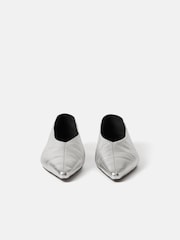 Jigsaw Silver Flat Pointed Linnie Ballerina Shoes - Image 5 of 6
