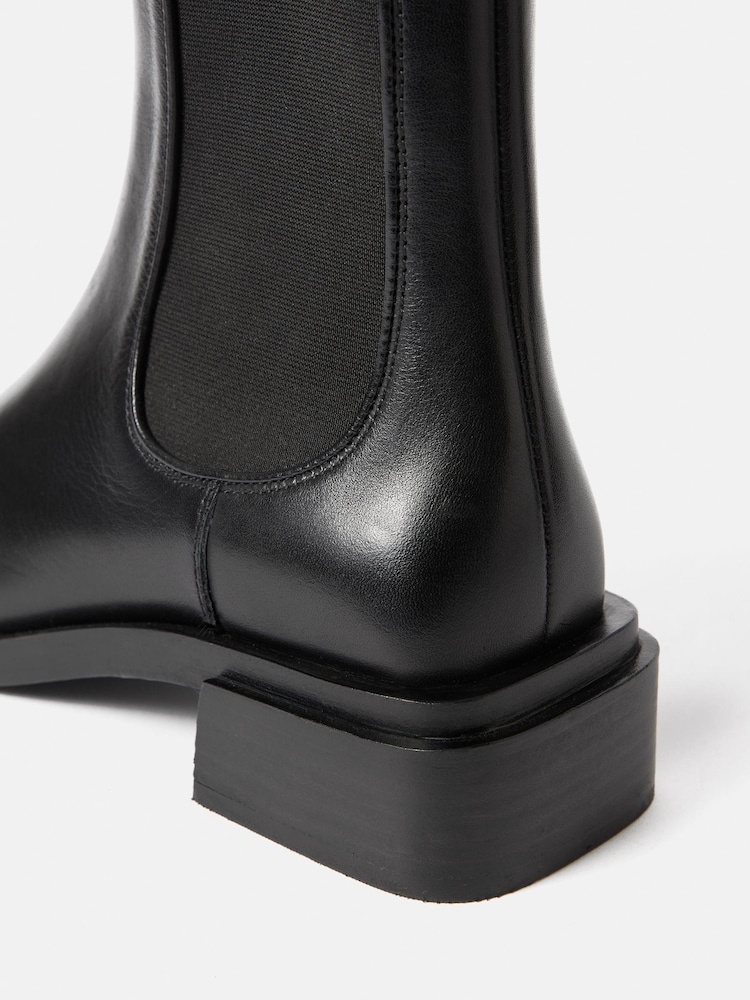 Jigsaw Kent Leather Black Boots - Image 6 of 6