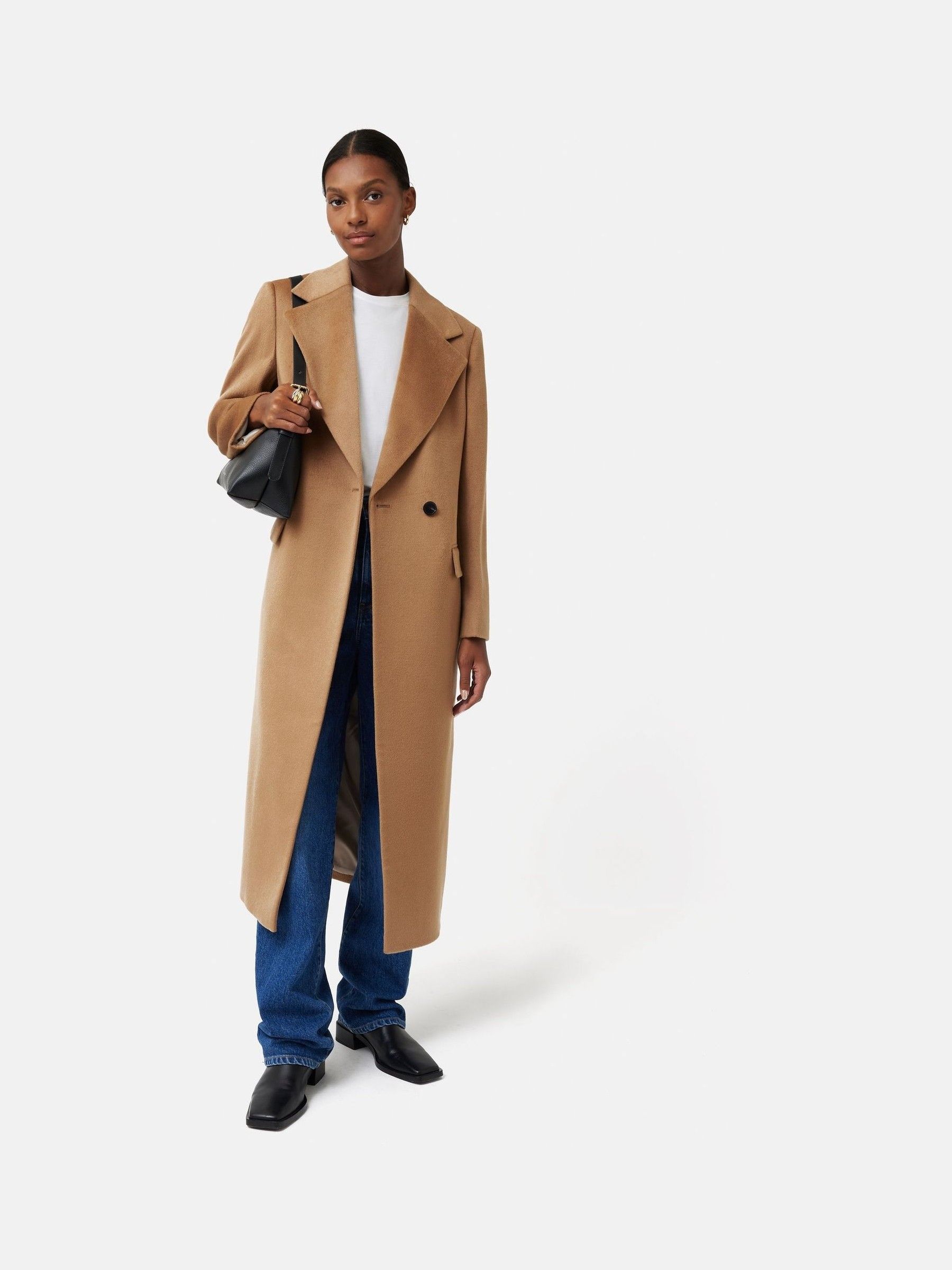 Przegl daj Jigsaw Natural Wool Maxi City Coat from Next Poland